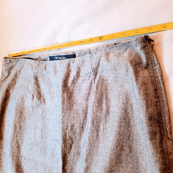 NWOT TOMMY BAHAMA Wisp Skirt, Blue Denim Chambray 100% Cotton Ruffled Hem, 6 - Picture 11 of 12